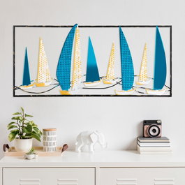 Wallity Yelkenli 2 Escultura de Pared Multicolor
